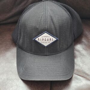 Rip Curl Black Mesh-Back Baseball Cap with Diamond Logo Patch
